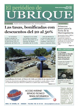 Portada de El Periódico de Ubrique nº 2 Portada de El Periódico de Ubrique nº 2