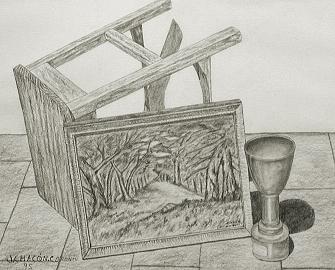 Sillas. Dibujo de Juan Chacón Coronil