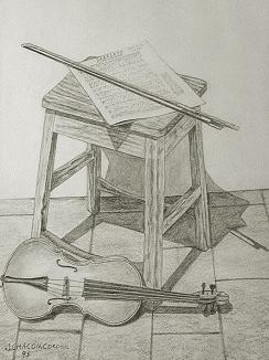 Sillas. Dibujo de Juan Chacón Coronil