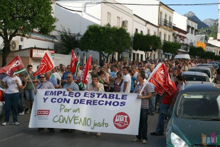 La manifestación del 16 de junio de 2011, por la calle Ingeniero Juan Romero Carrasco
