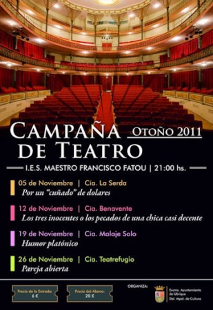 Cartel de la Campaña de Teatro de Otoño de 2011.