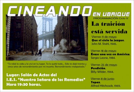 Cartel del V ciclo 'Cineando en Ubrique'.