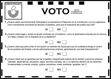 Papeleta de voto.