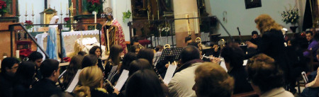 La Banda Académica, dirigida por María del Mar Pérez Rivera.