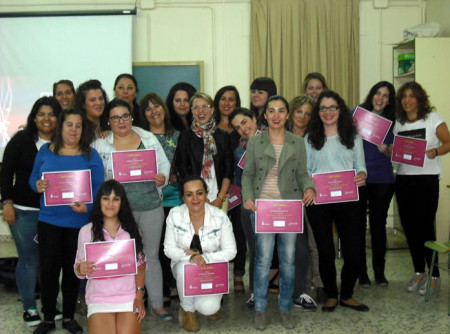 Participantes en el curso, con la concejal Remedios González.