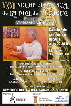 Cartel del concurso flamenco.