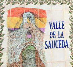 Azulejo del Valle de la Sauceda en el cementerio rehabilitado.