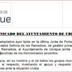 Comunicado.