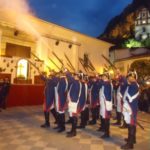 Soldados franceses de la Asociación Histórico-Cultural Villa de El Bosque, en la Plaza del Ayuntamiento de Ubrique en 2013.