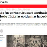 Captura del artículo de elDiario.es sobre Las luchas contra las epidemias en Ubrique en el siglo XIX.