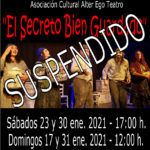 Cartel de la suspensión.