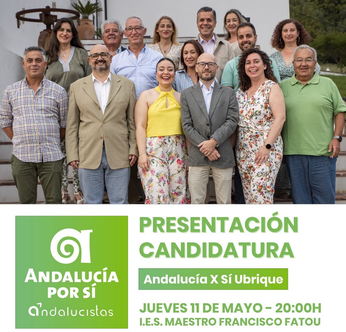 Cartel de la presentación de la candidatura andalucista.